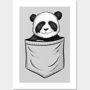 For Panda Lovers Cute Panda Bear In Pocket Posters and Art